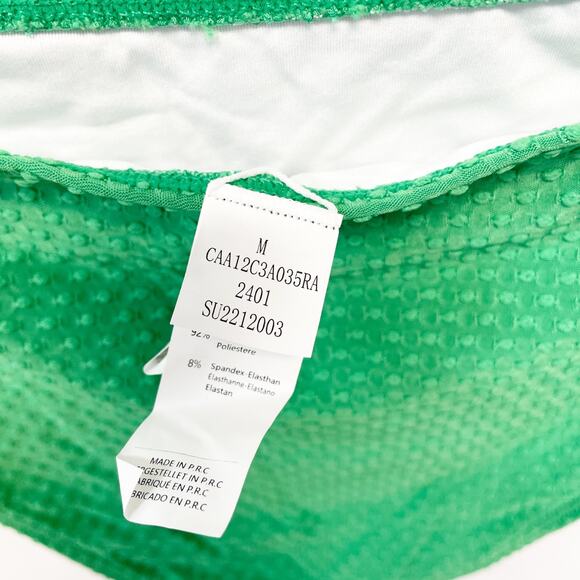 Cupshe Women's Textured Bralette & High Waist Bikini Set Green Size M - Picture 7 of 8